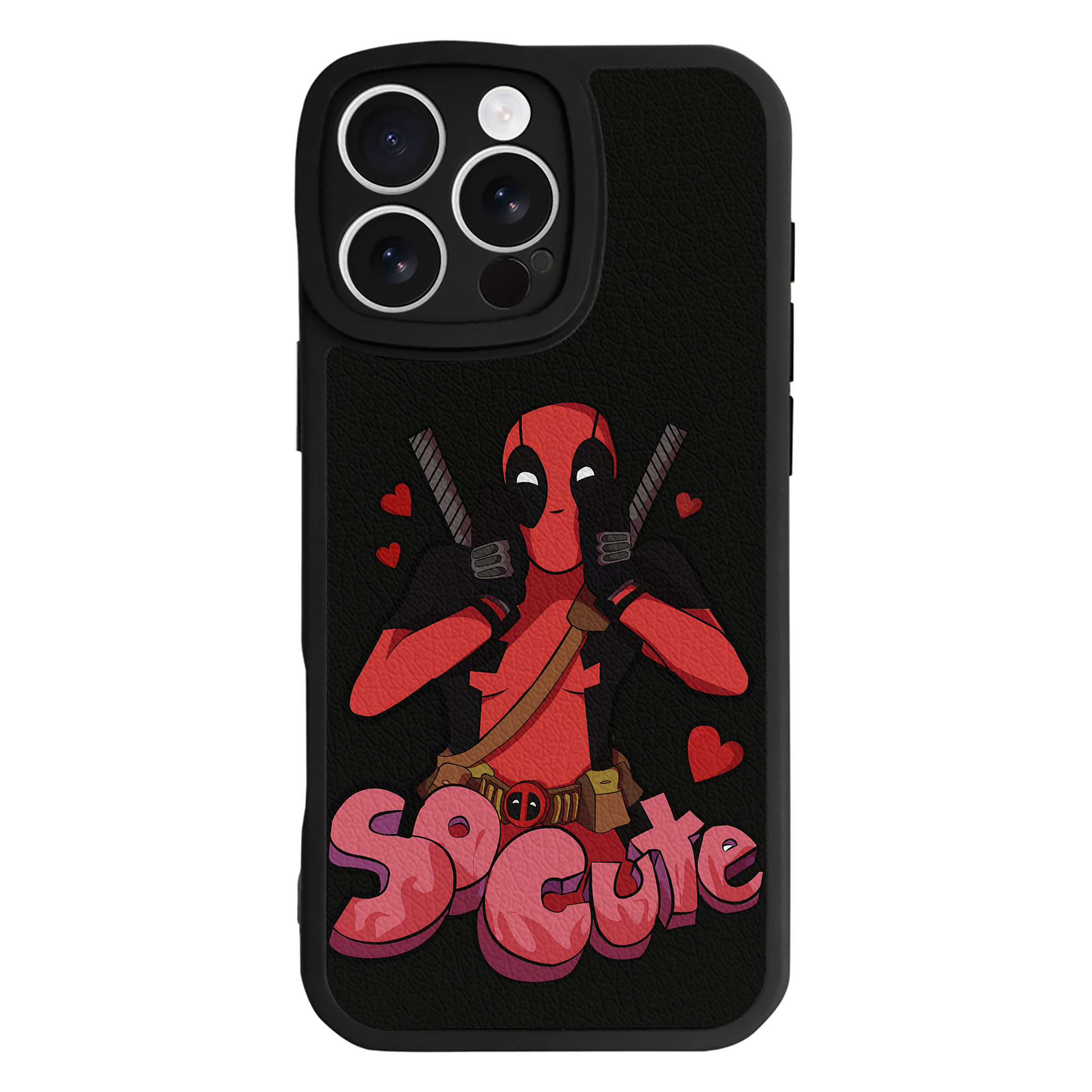 （画像用） Deadpool デッドプール 【iPhone 16シリーズ対応】シリコンスマホケース（レザー調） 材質：シリコン